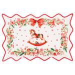 Bona Di Christmas Fantasy Rectangular Porcelain Figured Dish 35.5cm