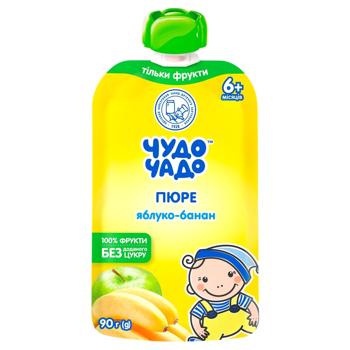 Chudo-Chado Apple-Banana Puree for Children from 6 Months 90g - buy, prices for COSMOS - photo 1