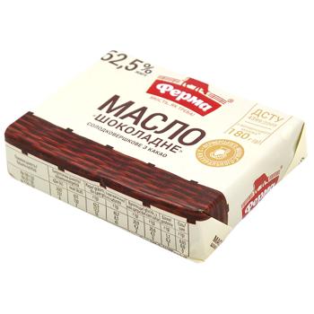Масло Ферма Шоколадне солодковершкове 62,5% 180г - купити, ціни на - фото 4