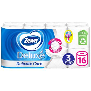 Zewa Deluxe White 3-ply Toilet Paper 16pcs - buy, prices for Auchan - photo 2