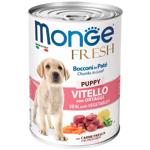 Корм вологий Monge Fresh з телятиною та овочами для цуценят всіх порід 400г