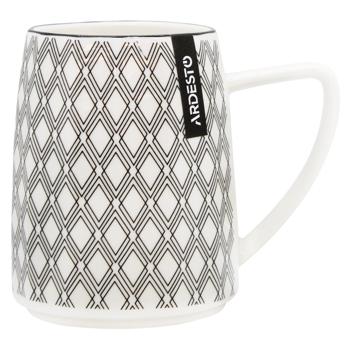 Ardesto Lamberto White-Gray Porcelain Cup 360ml