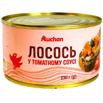 Лосось Auchan в томатном соусе 230г