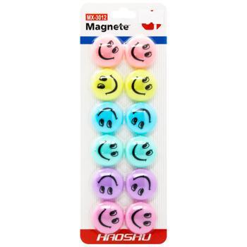 Smileys Pastel Colors Magnets 12pcs 3cm - buy, prices for MegaMarket - photo 1