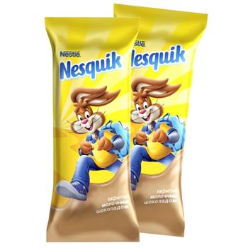 Цукерки NESQUIK® вафельні у молочному шоколаді з какао