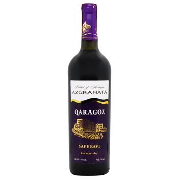 Az-Granata Qaragoz Saperavi Red Semidry Wine 12-14% 0.75l - buy, prices for MegaMarket - photo 1