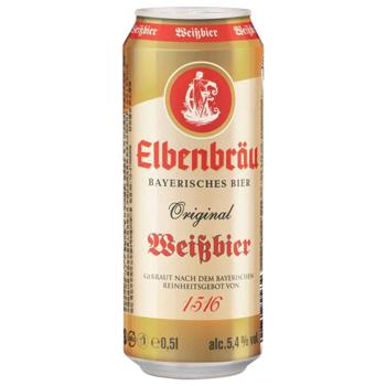Пиво Elbenbrau Original Weissbier светлое нефильтрованное 5,4% 0,5л - купить, цены на Чудо Маркет - фото 1