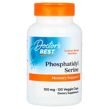 Фосфатидилсерин (Phosphatidylserine), Doctor's Best, 100 мг, 120 кап. - купить, цены на Biotus - фото 1