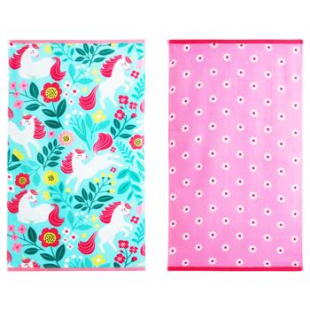 Auchan Girl Beach Towel 320g/m² 70x120cm in assortment