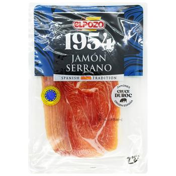 Хамон Elpozo Серрано нарезка 80г - купить, цены на КОСМОС - фото 1