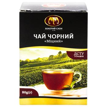 Чай чорний Золотий Слон Міцний листовий 80г - купити, ціни на - фото 3