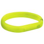 Trixie Flash Light Ring USB Silicone Collar for Dogs L-XL 70cm/18mm Green