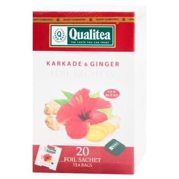 Чай травяной Qualitea каркаде и имбирь 2г*20шт