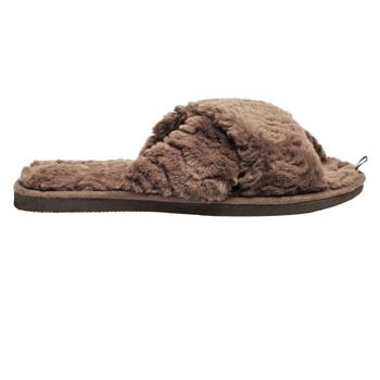 Twins Chocolate Cross Pattern Women's Fur Slippers size 40 HS - buy, prices for Ideal - photo 2