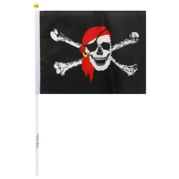 Піратський прапор 14*21см - купити, ціни на МегаМаркет - фото 1