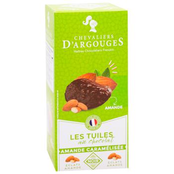 Chevaliers d'Argouges Tuiles in Dark Chocolate with Almond Pieces 120g - buy, prices for WINETIME - photo 2