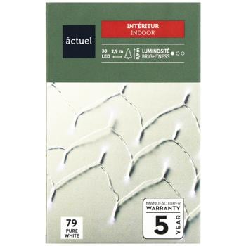 Гирлянда Actuel 30LED белая на батарейках 3,05м - купить, цены на Auchan - фото 2