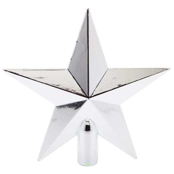 Верхушка на елку Actuel Звезда серебристая 20см в ассортименте