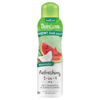 Шампунь-кондиционер для собак и кошек TropiClean Refreshing 2in1 с ароматом арбуза 355мл - купить, цены на MasterZoo - фото 1