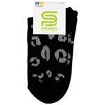 Premier Socks Ekonom Leopard Print Children's Crew Terry Socks s.20-22, 22-24 Black