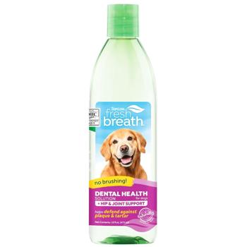 Добавка в воду TropiClean Fresh Breath для гигиены полости рта и поддержки суставов собак 473мл - купить, цены на MasterZoo - фото 1