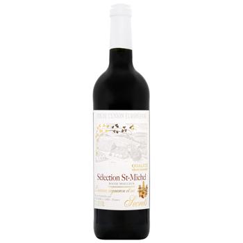 Вино Selection St-Michel полусладкое красное 10,5% 0,75л - купить, цены на AlcoHub - фото 1