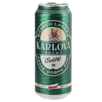 Пиво Karlova Krčma Světlé светлое 4% 0,5л - купить, цены на Чудо Маркет - фото 2