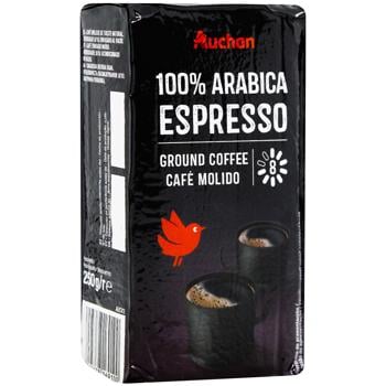 Кава Auchan Arabica Espresso мелена 250г - купити, ціни на Auchan - фото 2