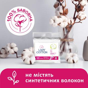 Lady Cotton cotton swabs in a plastic bag 300pcs - buy, prices for Supermarket "Kharkiv" - photo 3