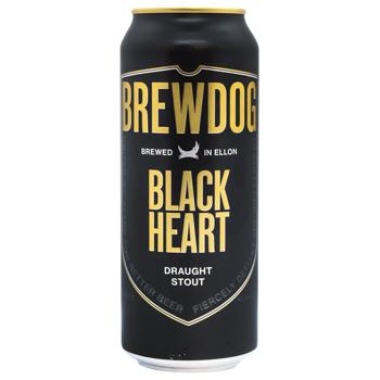 BrewDog Black Heart Beer 4.1% 0.44l - buy, prices for MegaMarket - photo 1