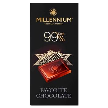 Шоколад чорний Millennium Favorite 99% 100г - купити, ціни на Чудо Маркет - фото 1
