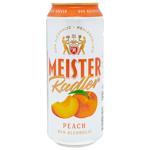 Пиво Meister Radler Peach з персиковим лимонадю 0% 0,5л