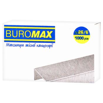 Скобы Buromax №26/6 1000шт - купить, цены на ЕКО Маркет - фото 1