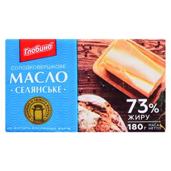 Масло Глобино Селянское сладкосливочное 73% 180г - купить, цены на - фото 2