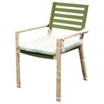 Metro Professional Slat Chair with Cushion Green