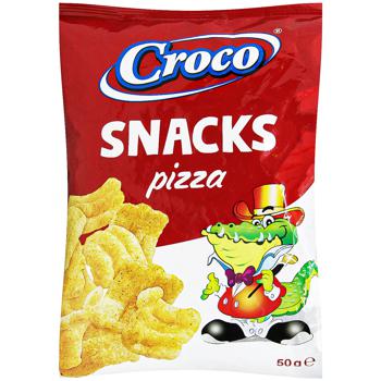 Снек рисовий Croco Snaks Pizza зі смаком піцци 50г - купити, ціни на Auchan - фото 1