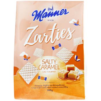 Вафли Manner Zarties соленая карамель 200г - купить, цены на - фото 2