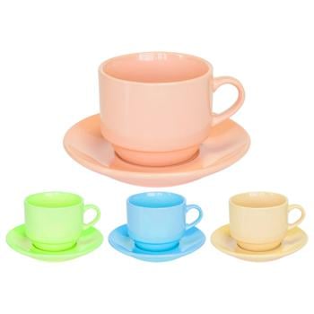 Oselya Cup with Saucer 250ml - buy, prices for MegaMarket - photo 1