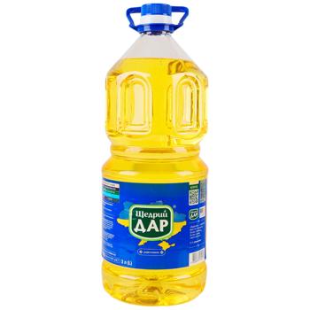 Олія соняшникова Щедрий Дар рафінована дезодорована 3л - купити, ціни на КОСМОС - фото 1