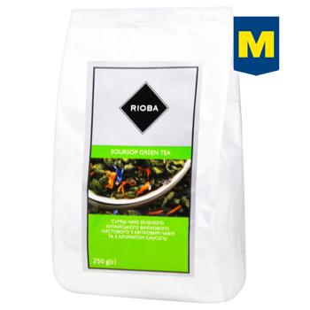Смесь чая Rioba Soursop Green Tea зеленого с цветочным с ароматом саусепа 250г - купить, цены на  - фото 1