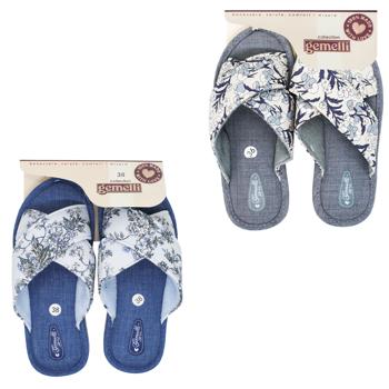 Капці домашні Gemelli Квіти 2 жіночі р.36-41 - купити, ціни на NOVUS - фото 1