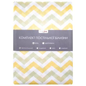 Home Line Peach-Beige Zigzag Bedding Set - buy, prices for MegaMarket - photo 1