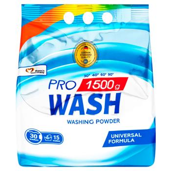 Стиральный порошок Pro Wash универсальный 1,5кг - купить, цены на ЕКО Маркет - фото 1