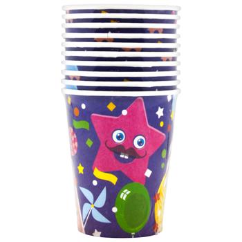 Стакан Унипак бумажный одноразовый детский 250мл 10шт - купить, цены на Auchan - фото 1