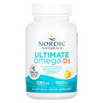 Nordic Naturals Ultimate Omega-D3 Lemon Flavored Fish Oil with Vitamin D3 1000mg 60 softgels