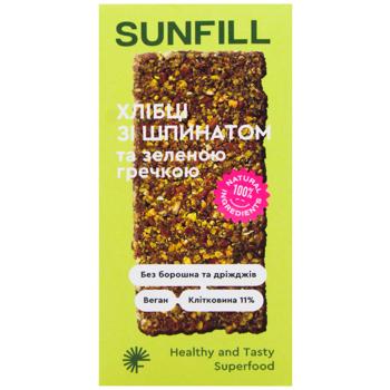 Хлебцы Sunfill со шпинатом и зеленой гречкой 91г - купить, цены на WINETIME - фото 2