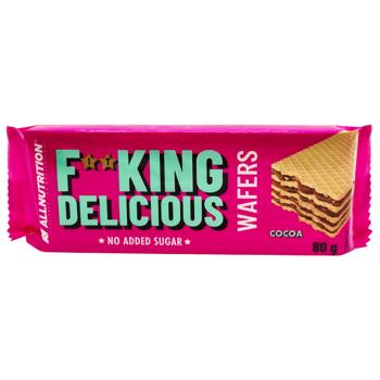 Вафлі Fitking Delicious 80 г какао б/цукруИ764 (Польща) - купить, цены на КОСМОС - фото 1