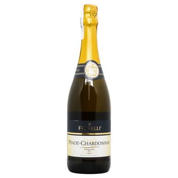 Вино игристое Fiorelli Pinot-Chardonnay Brut белое сухое 11% 0,75л - купить, цены на ULTRAMARKET - фото 1