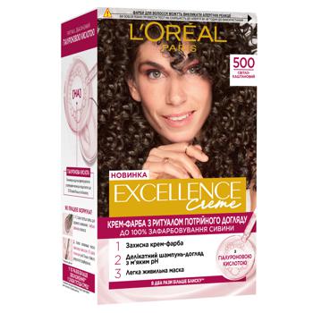 Крем-фарба для волосся L'Oreal Excellence Creme 5.00 Світло-каштановий - купити, ціни на МегаМаркет - фото 1