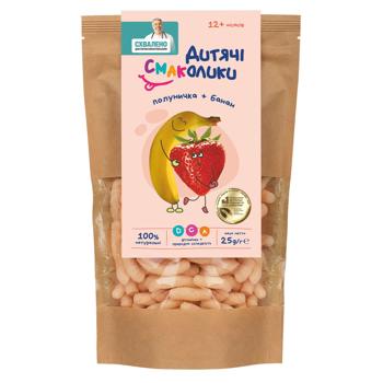 Завтрак сухой Дитячі Смаколики Крупяные палочки клубника + банан 25г - купить, цены на NOVUS - фото 1